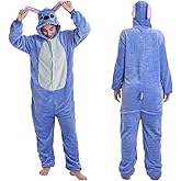 Adult Onesie Pajamas Flannel One Piece Cosplay Costume for Halloween Animal Unisex Sleepwear Homewear