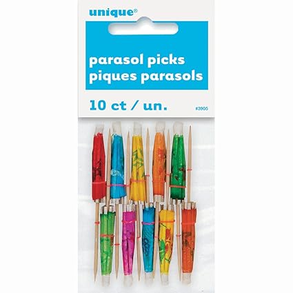 Unique Party Supplies Cocktail-Schirmchen, 10er-Pack
