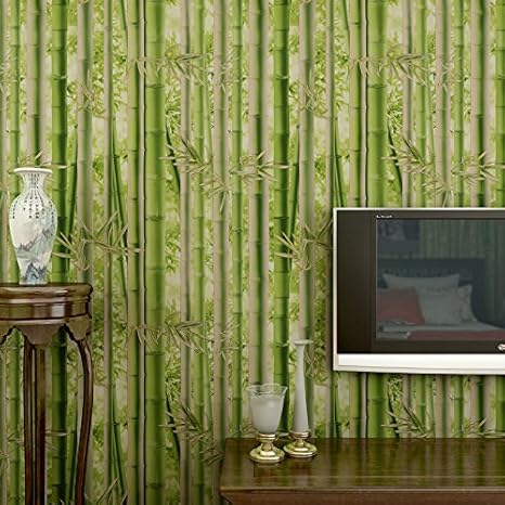 Amazon Wymbsグリーン竹竹ソファ壁紙テレビ背景壁スタイルクラシック農家レストランで壁紙 壁紙