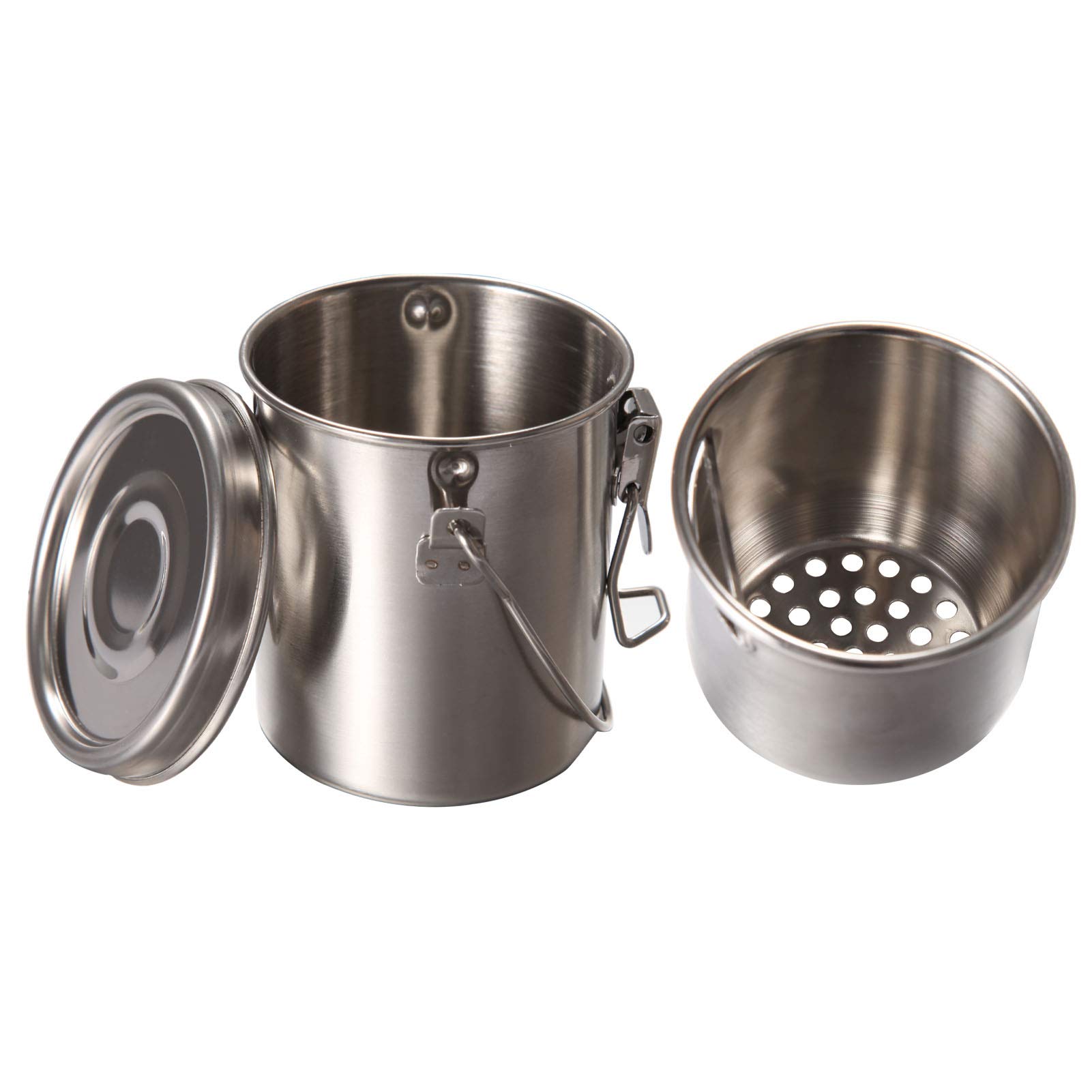 Paintbrush Washer Brush Cleaner Stainless Steel Painting Brush Washing Barrel Cup Pot With Lid & Filter Screen for Oil Painting Watercolor, Art Supplies