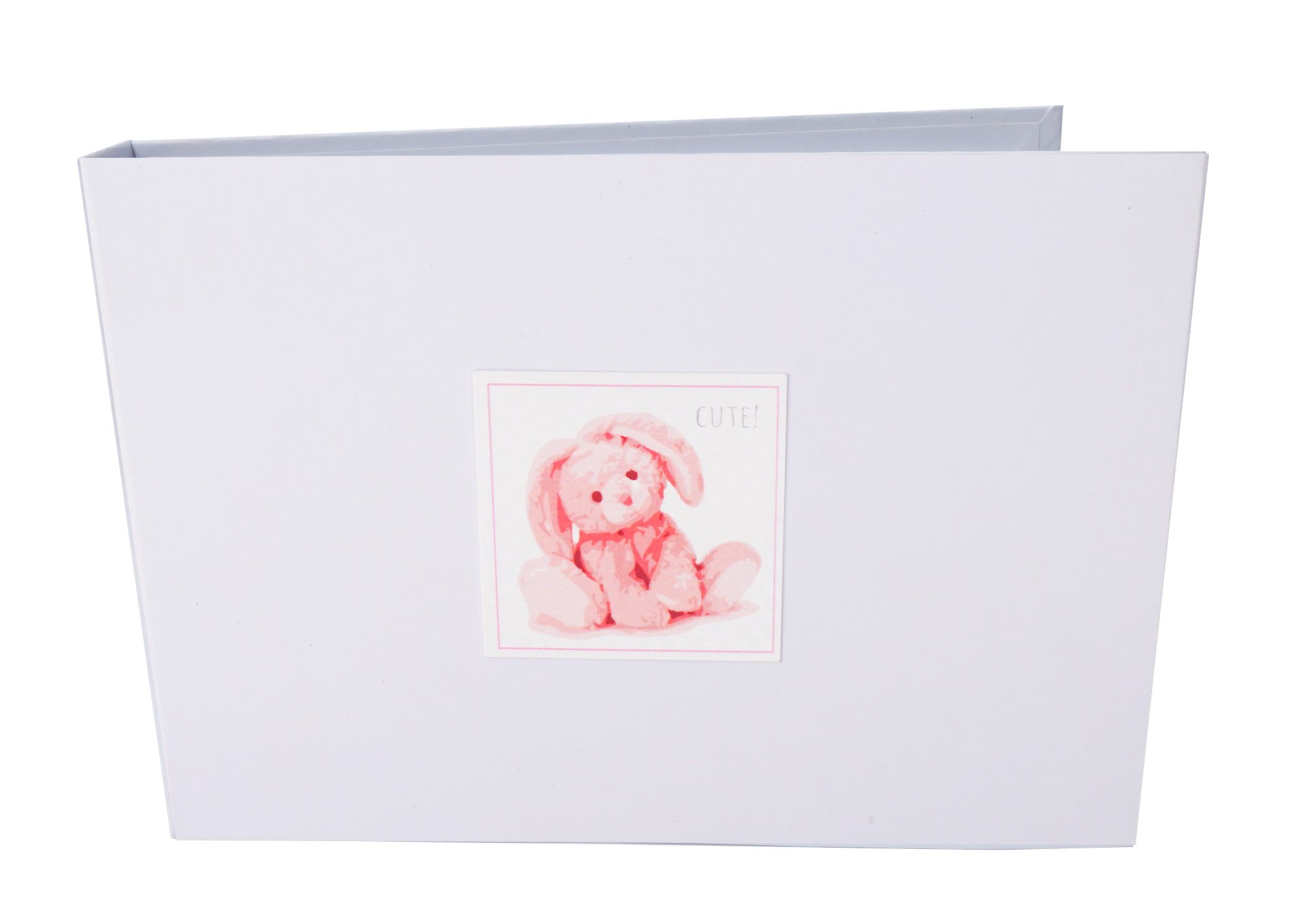 white cotton cards Pink Bunny Tiny Value Photo Album, 17.5 x 2.5 x 12.5 cm