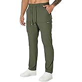 Susclude Cargo Pants for Men Summer Drawsting Casual Pants Lightweight Elastic Stretch Waist Durable Multipants with Pockets