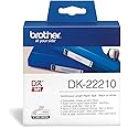 Brother DK-22210 Label Roll, Continuous Length Paper, Black on White, Single Label Roll, 29mm (W) x 30.48M (L), Brother Genuine Supplies
