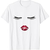 Eyelash Lips Lipstick Lash T-Shirt T-Shirt