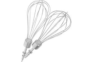 OFFSCH 2pcs Stainless Steel Egg Beater Whisk Heads Mini Handheld Mixer Whisk Stirrer Tool for Kitchen