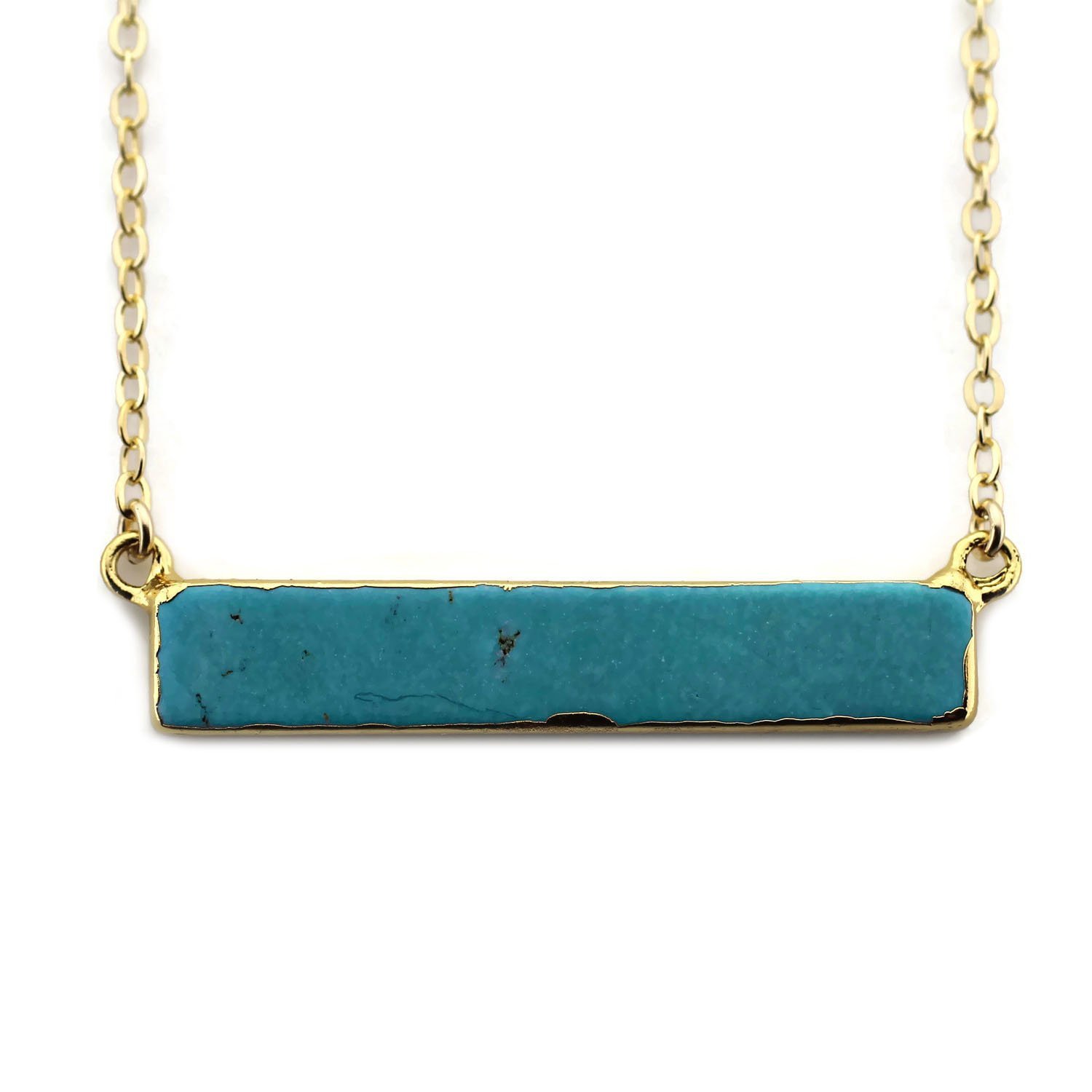 Turquoise Bar Necklace Handmade