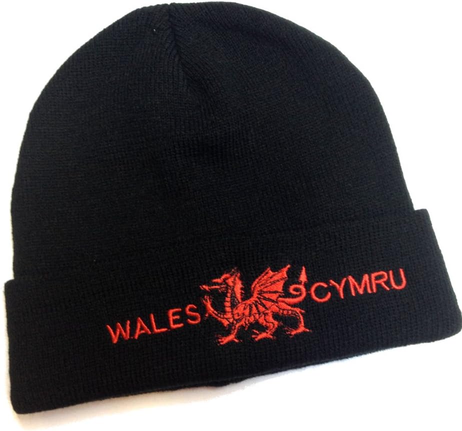 Wales Cymru Black Ski Hat [pnd]