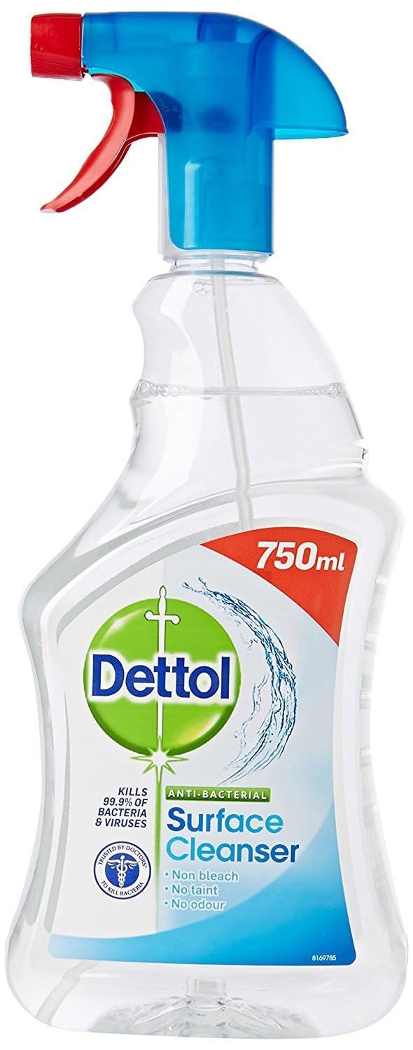 Dettol Antibacterial Surface Cleaning Spray, 750 ml, Pack of 3 (Packaging May Vary)