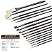 Nicpro Professional Paint Brushes for Acrylic Watercolor Oil Gouache Painting 16 PCS Art Brush Comb Round Filbert Angel Flat with Carrying Travel Bag
