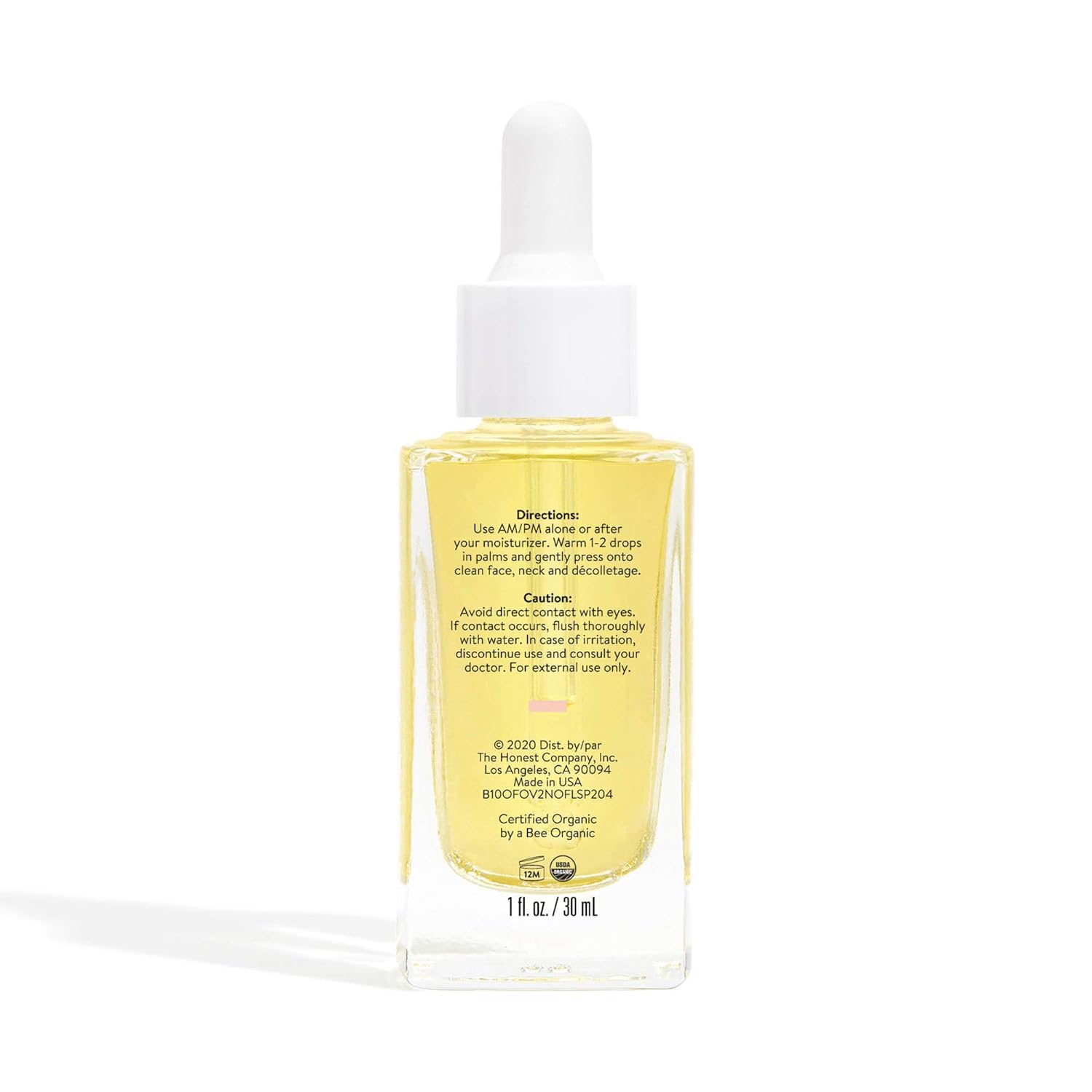 Honest Beauty Organic Beauty Facial Oil with a Blend of 8 Fruit & Seed Oils | USDA-Certified Organic | Paraben Free, Dermatologist Tested, Cruelty Free | 1.0 fl. oz: Beauty