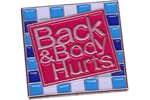 LATINDAY Back&body hurts Metal Enamel Pin Lapel Pins Badges on Backpack Women's Brooch for Clothes Jewelry Fashion Accessories Gift