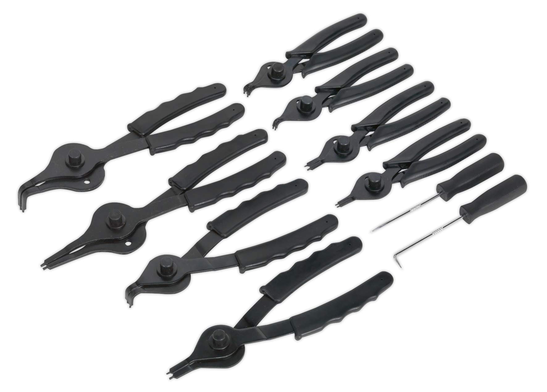 Sealey S01064 Circlip Pliers Set, Internal/External, 10 Pieces