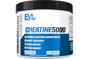 Evlution Nutrition Creatine5000 5 Grams of Pure Creatine Monohydrate in Each Serving Unflavored Powder (30 Servings)