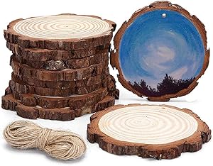 Unfinished Natural Wood Slices 3.5