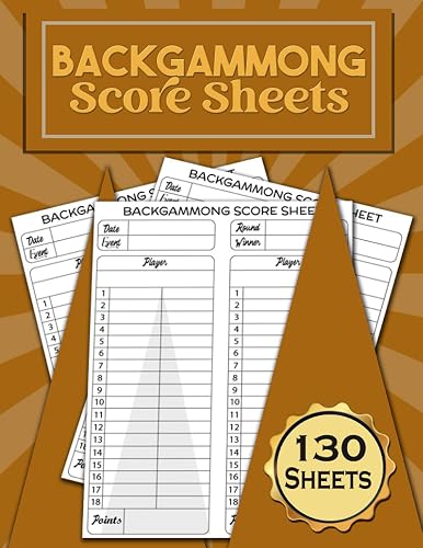 Backgammon Score Sheets: 120 Large Backgammon Blank Score Sheets Pads ...
