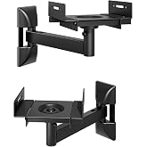 Speaker Wall Mounts, 55 lbs Capacity, Widths from 5.1&rdquo; to 11.2&rdquo;,1 Pair | Dual Speaker Wall Stands for Most Bookshelf Speakers, Fits speakers with Widths Ranging from 5.1&rdquo; to 11.2&rdquo;