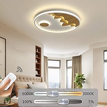 Led Wohnzimmerlampe Ring Holz Deckenleuchte Dimmbar Deckenlampe Schlafzimmer Decken Licht Holzlampe Rund Designer Lampe Fernbedienung Decken Esstischlampe Kuche Deko Landhaus Flur Leuchten 36w Amazon De Beleuchtung