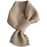 EMGILL Crochet Collar Scarf for Women Chic Solid Color Turtleneck Neck Wrap Small Pull-Through Scarf Knitted Neck Warmer