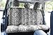 OxGord 17pc Set Leopard Animal Print Auto Seat Covers Set - Front Low Back Buckets - Rear Split Bench - Snow White