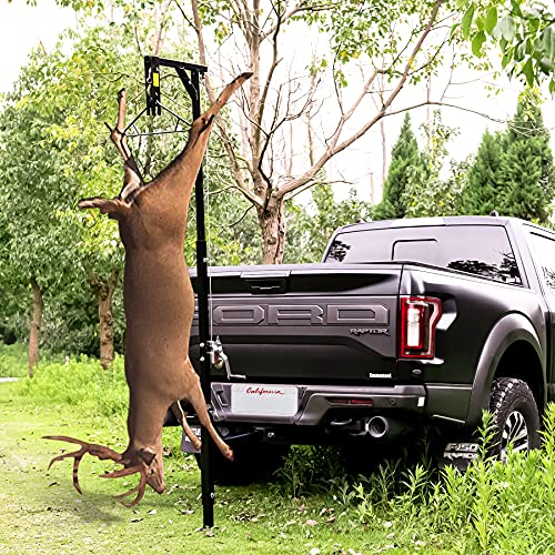 LYTACTICS 450 lb Portable Game Hoist with Truck Hitch Mount Deer Hanger