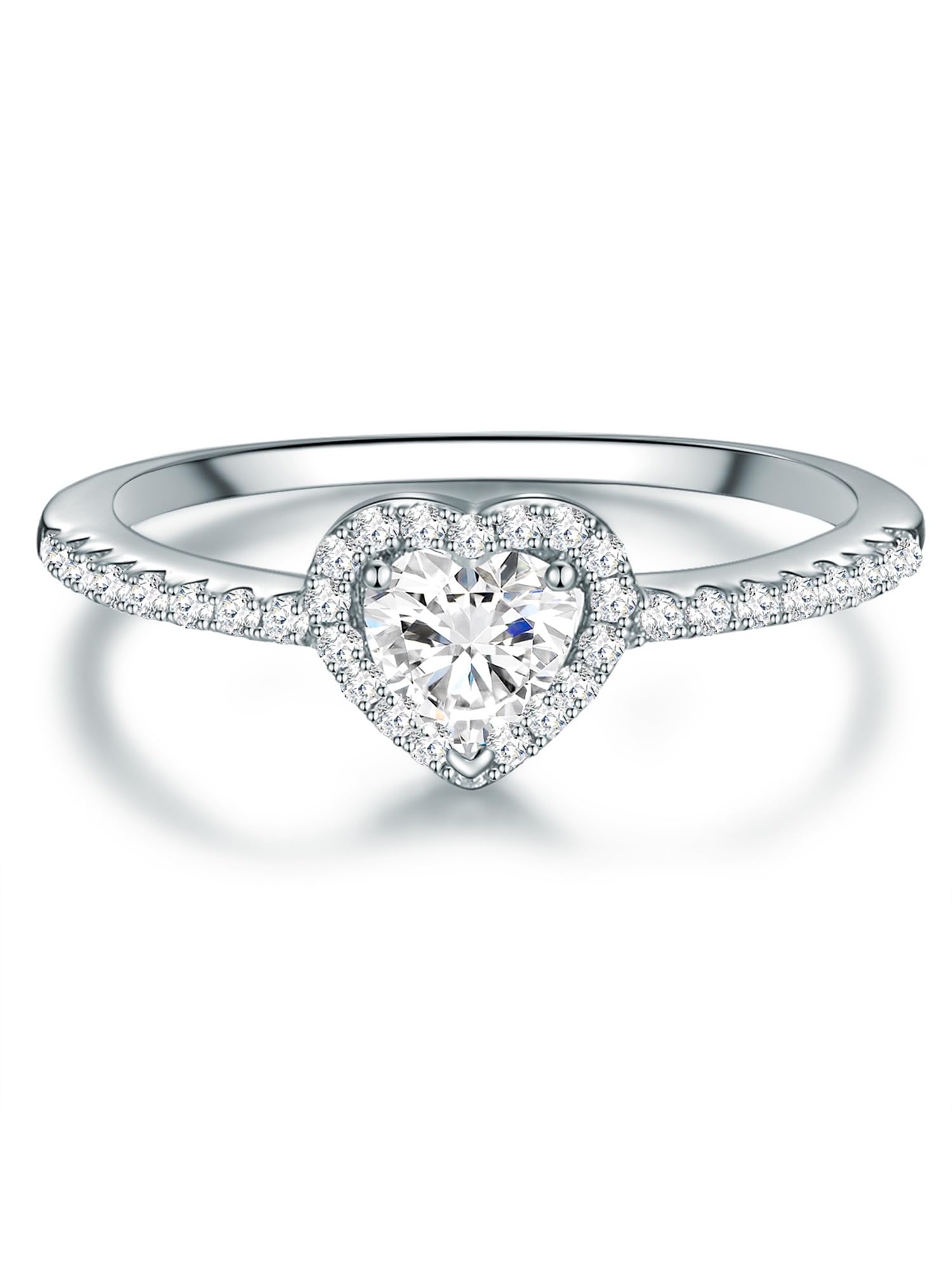 Trilani Female 925/- Sterling Silver Brilliant cut Zirconia (CZ) Solitaire Ring