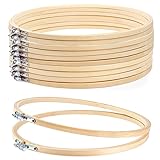Caydo 12 Pieces 12 Inch Embroidery Hoops Wooden