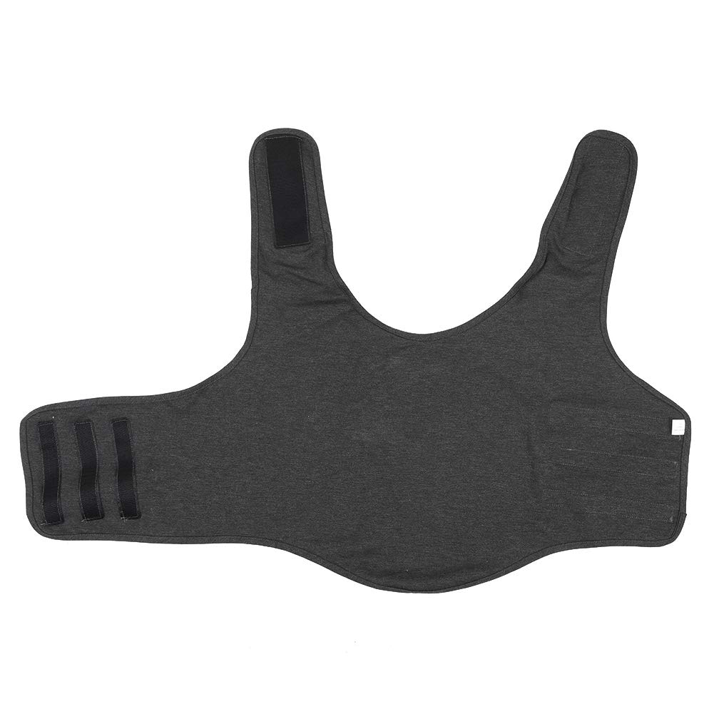 Dog Anti Anxiety Jacket, Dark Gray Breathable Vest Wrap Chest Stress Relief Calming Coat Security Vest for Small Medium Large Travel Dogs (S)