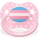LittleForBig Bigshield Generation-II Adult Sized Printed Pacifier Trans Pride Pattern Pink