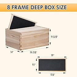 POLLIBEE 8 Frame Beehive kit, Complete Bee Hive for