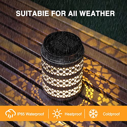 GEARLITE Solar Lamps Replacement Top 8 cm, Garden Solar Lights Replacement Parts with 2 LEDs (Warm/White) 800 mAh Solar Battery Box with Highly Efficient Solar Panels for Solar Lamps Lantern Lid Garden Pack of 2