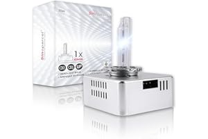 Sinoparcel D5S HID Headlight Bulb with Integrated Ballast - 6000K 35W Xenon Replacement High Low Beam Bulb - Pack of 1