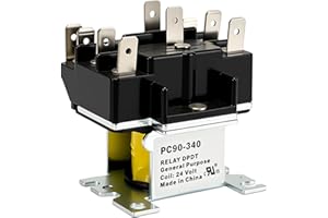 VNWIQ 90340 General Purpose Switching Relay DPDT 24 Volt Coil Also Replaces Honeywell R8222D1014 Outdoor Wood Furnace Boiler Relay Compatible with White Rodgers Emerson Supco Packard Mars Jard R8222B1067