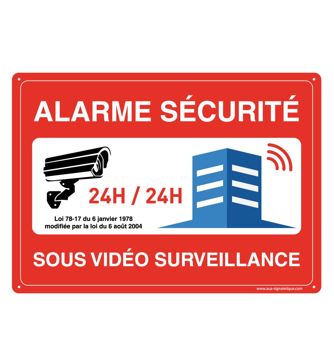 AUA SIGNALETIQUE 202108-AP-p-210x150 Panel, Security Alarm Video Surveillance, 210 x 150 mm