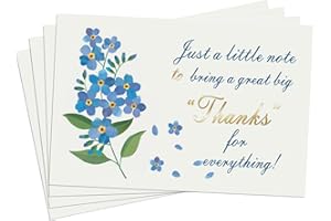 28 Pack 350GSM Thank You Cards with Envelopes,Gold Foil Premium Greeting Cards, Pefect for Weddings, Baby Showers, Teacher Ap