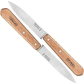 Opinel No. 102 Paring Knives 2 PIECE SET, Carbon Steel Everyday Use Prep Knives for Chopping, Peeling, Slicing, Trimming, Sta