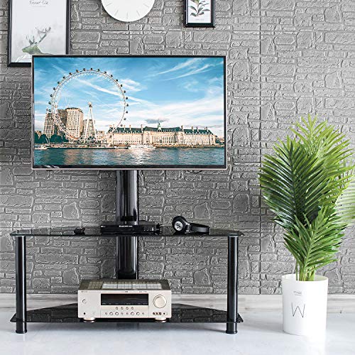 TAVR Swivel Floor TV Stand with Height Adjustable Mount Bracket for 32
