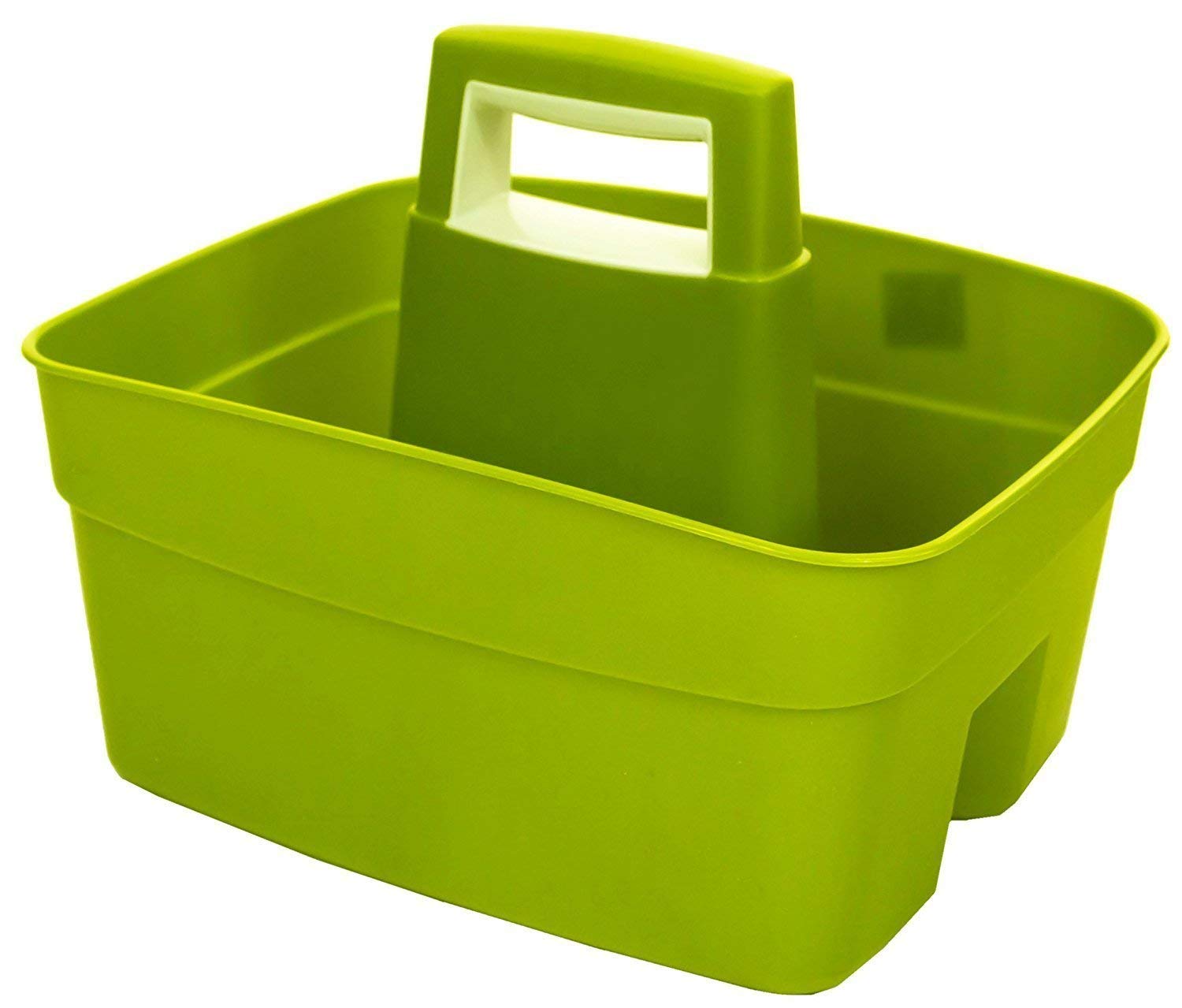 Whitefurze Kitchen Caddy with Cream Insert, Plastic, Leaf Green