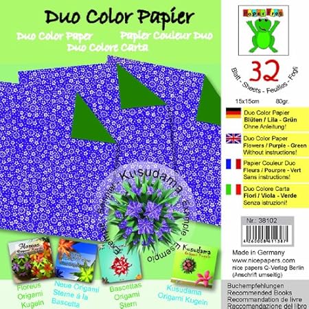 Bascetta Kusudama Origami Paper Duo Colour 15 X 15 Cm 32