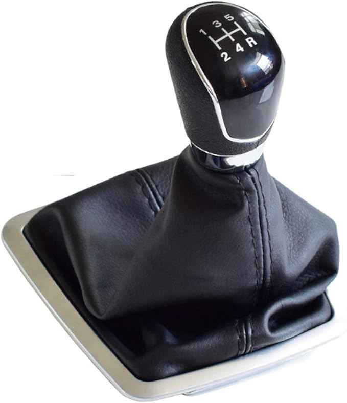Allthingstore Schaltknauf Für Renault - 5-Gang Schaltkopf Mit Leder Für Clio 3, Megane 2