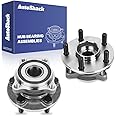 AutoShack Front Wheel Hub Bearing Assemblies with ABS | 2-PC Silver Metal Ball Bearings for 2008-2014 Subaru Impreza, 2009-20