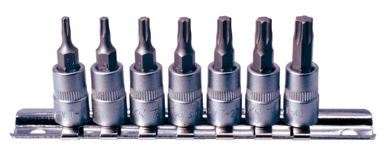 KS Tools 911.1458 T10-T40 1/4-inch TX Bit Socket Set (7 Pieces)