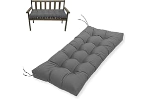 MTMR Water-Repellent Tufted Outdoor Bench Cushion-44X19 Inch Porch Swing Cushion with High Elasticity PP Cotton and Durable Ties, Thick Patio Bench Cushion for Outdoor Furniture, Indoor Window Cushion