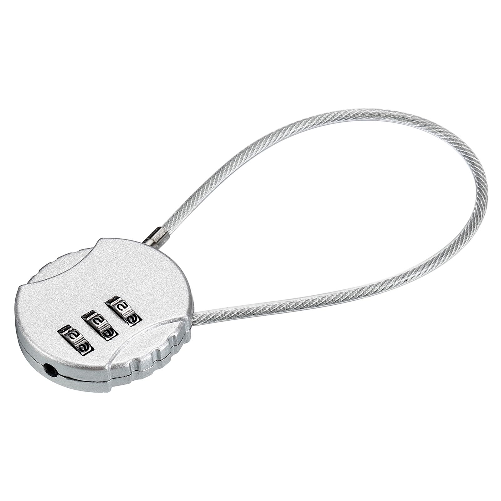 YOKIVE 1 Pcs Small Combination Locks, 3 Digit Baggage Padlocks | Great for Gym Sports Lockers Doors Suitcases (Silver Tone, 7.8-Inch)