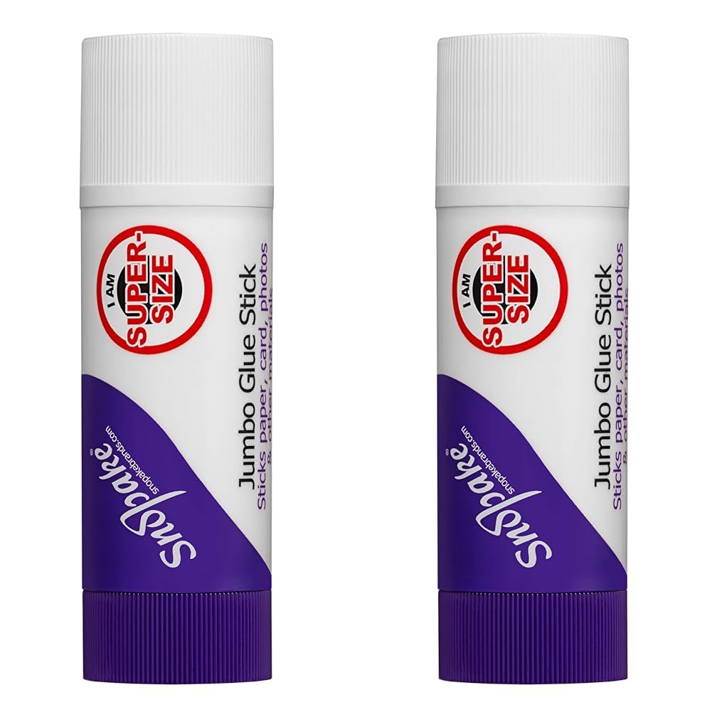 Snopake PVP 100g Jumbo GlueStick – Safe, Washable & Non-Toxic [Pack of 2] 15829