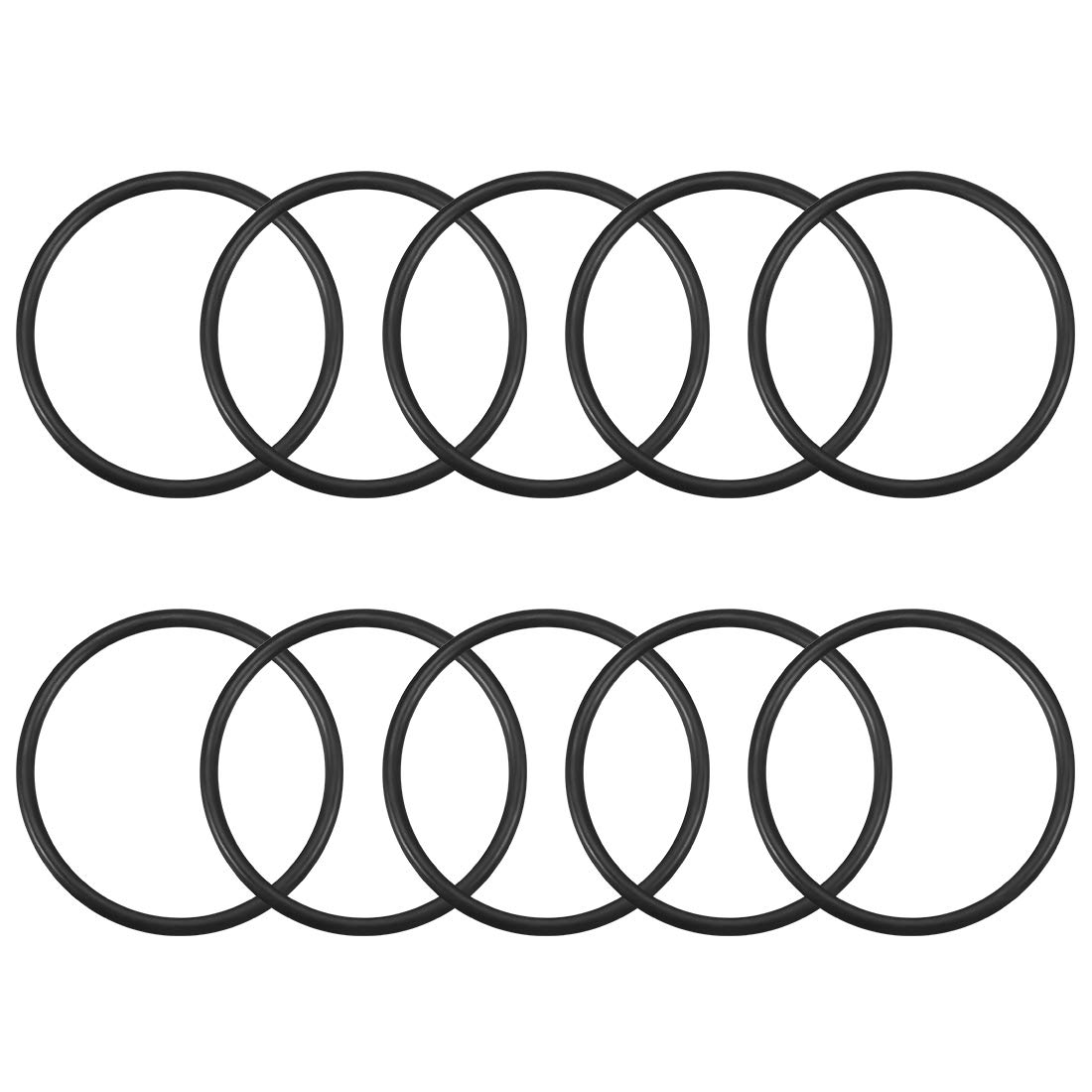 sourcing map Nitrile Rubber O-Rings 49mm OD 42.8mm ID 3.1mm Width, Metric Sealing Gasket, Pack of 10