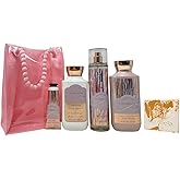Bath & Body Works Champagne Toast Gift Set - Fine Fragrance Mist, Body Lotion, Body Wash and Hand Cream - with a Peach Gardenia Sample Soap