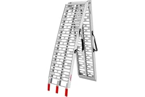 Ruedamann 7.5FT Aluminum Loading Ramps, Foldable Motorcycle Ramp, 750 Lbs Capacity, 11" Wide Lightweight Ramp for Scooters, Dirt Bikes, E-Bikes, 1PC