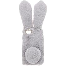 Amazon.com: Mikikit Fluffy Bunny Case for New SE 2, Grey