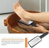 Dualeco Foot File 3Pcs Callus Remover Stainless Steel Rasp Wet Dry Cracked Feet view 2