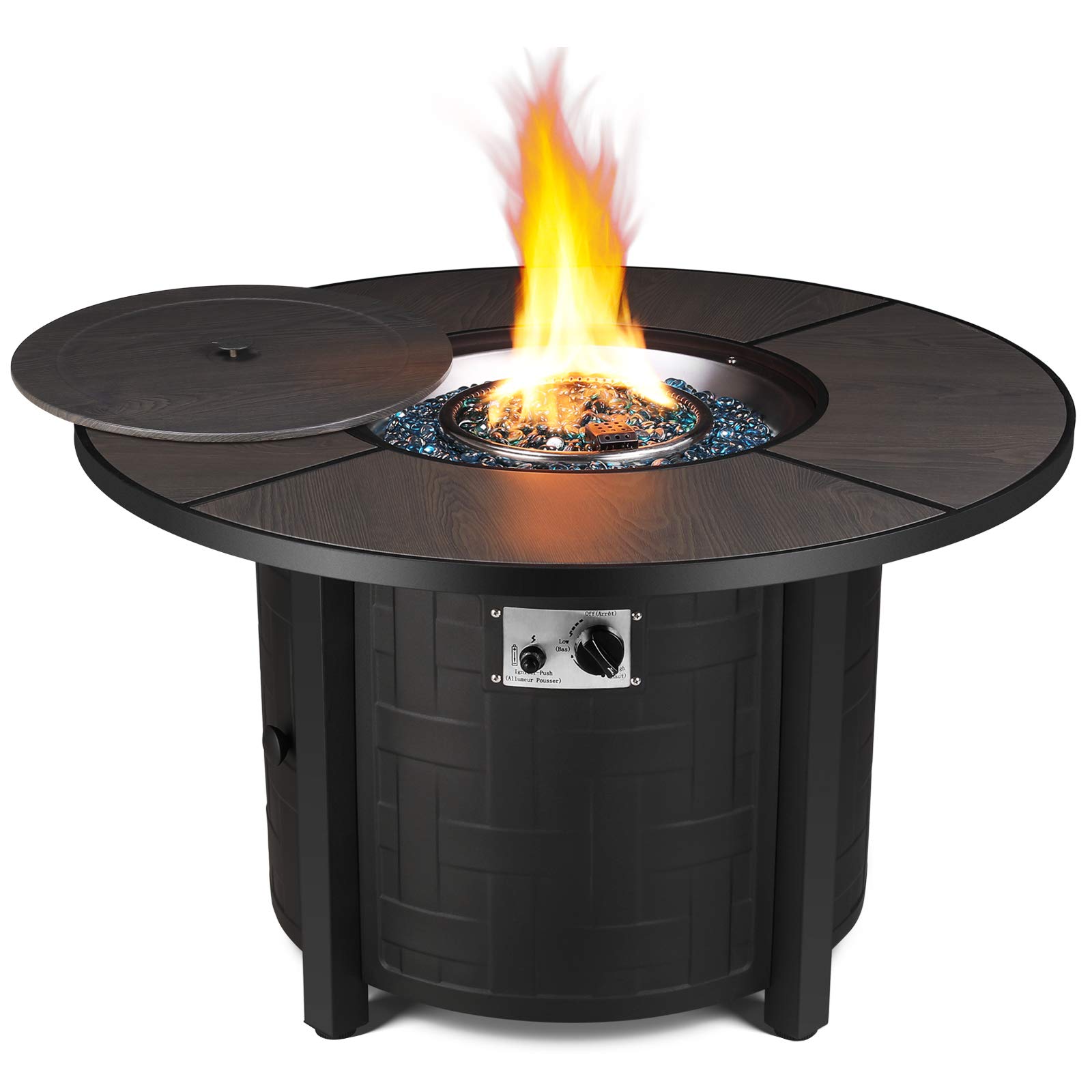 Buy Femor 42in Propane Fire Pit Table, 50,000 BTU AutoIgnition Fire